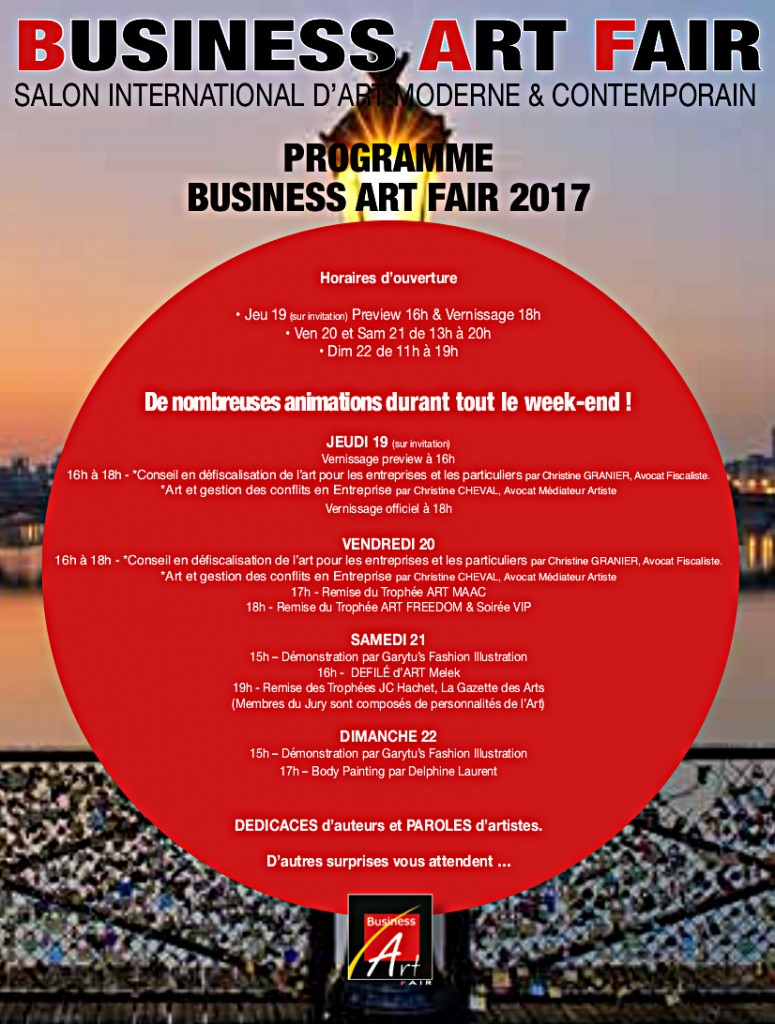 PROGRAMME BUSINESS ART FAIR 2017